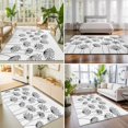thumbnail image 4 of Area Rugs 3'x5', Black Dandelion Carpet Runner Indoor Outdoor Rugs Home Decor Aesthetic, Country Modern Minimalist Flower Non Slip Mats Washable Accent Rug for Living Room Bedroom, 4 of 8