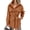 Brown, variant on Tie-Waist Utility Shirt Jacket Women Stylish Fall Casual Loose Structured Versatile Outerwear Navy M