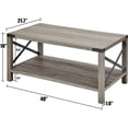 thumbnail image 2 of VanAcc 4-Piece Living Room Table Set - Includes TV Stand, Coffee Table, & Two End Tables for Farmhouse - Grey Wash, 2 of 7