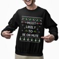 thumbnail image 2 of Funny Christmas Sweatshirt, Funny Christmas Sweatshirt, Most Likely To Be On Mute Xmas Sweater, 2 of 5