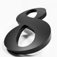 thumbnail image 5 of Lanfini 8 inch Modern Floating House Numbers Large Black Shadow Home Address Garage Gate, 5 of 6