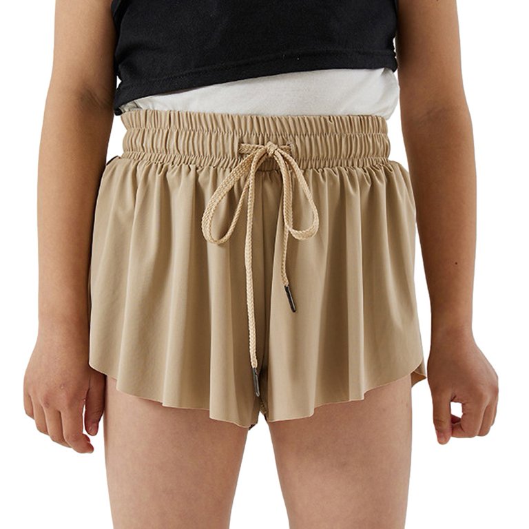 3 Pack Girls Flowy Shorts with Spandex Liner 2-in-1 Youth