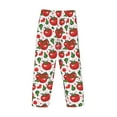 thumbnail image 3 of Vsdgher Hand Drawn Tomatoes Print Mens Pajama Pants Sleep & Lounge Pants, PJ Bottoms With elastic waistb and Pockets, 3 of 5