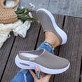 thumbnail image 5 of OOOUM Mesh Mesh Sneakers For Women Comfortable Cushioned Slip On Shoes Breathable Casual Lightweight Walking Shoes Coffee US:6, 5 of 6