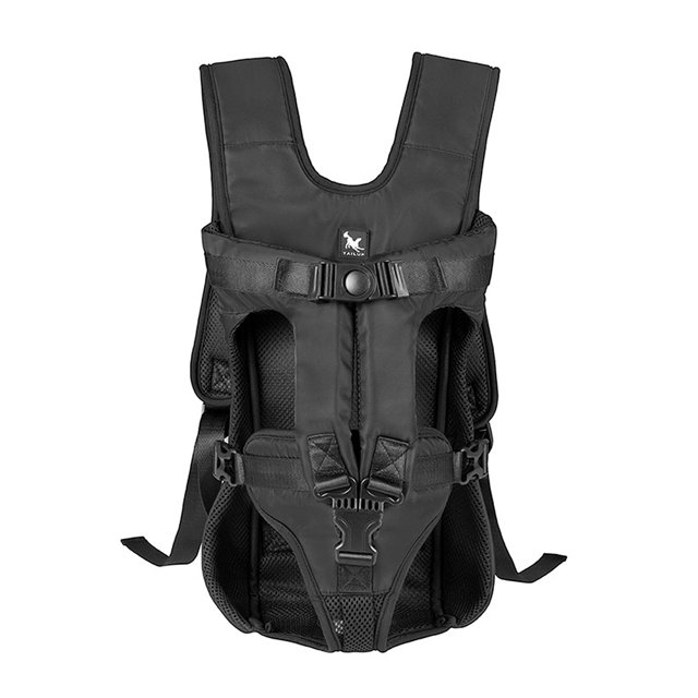 MAWCLOS Bag Legs Out Front Carriers Adjustable Puppies Multi-Function Pockets Dog Carrier Backpack Hands-Free For Small Medium Dogs Storage Black XL