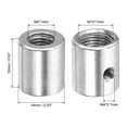 thumbnail image 2 of Unique Bargains Round Coupling Nut M10 to M8 Adapter Screw Thread Convert Sleeve Connector Rod Bar Stud Tube Nut Silver 10 Pack, 2 of 4