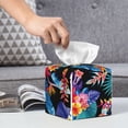 thumbnail image 6 of Kdxio Tropical Palm Leaves Print Tissue Box Cover,Square Decorative PU Leather Facial Paper Case Organizer Holder Dispenser for Bathroom,Night Stands,Desk,Car 5.2''X5.2''X5.2'', 6 of 8