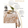 thumbnail image 2 of Wildflower Leaf Table Cloth, Brown Floral Botanical White Watercolor Waterproof Tablecloth for Rectangle Tables, Reusable Washable Fabric Table Cover for Restaurant Kitchen Dining Tables 60"x120", 2 of 6