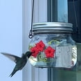 thumbnail image 2 of Beautiful Mason Jar Hummingbird Feeder with Three Ports - 2022 Best Portable Outdoor Hanging Hummingbird Feeder, Can Actually See The Feeding Process Taking Place (2PCS), 2 of 8