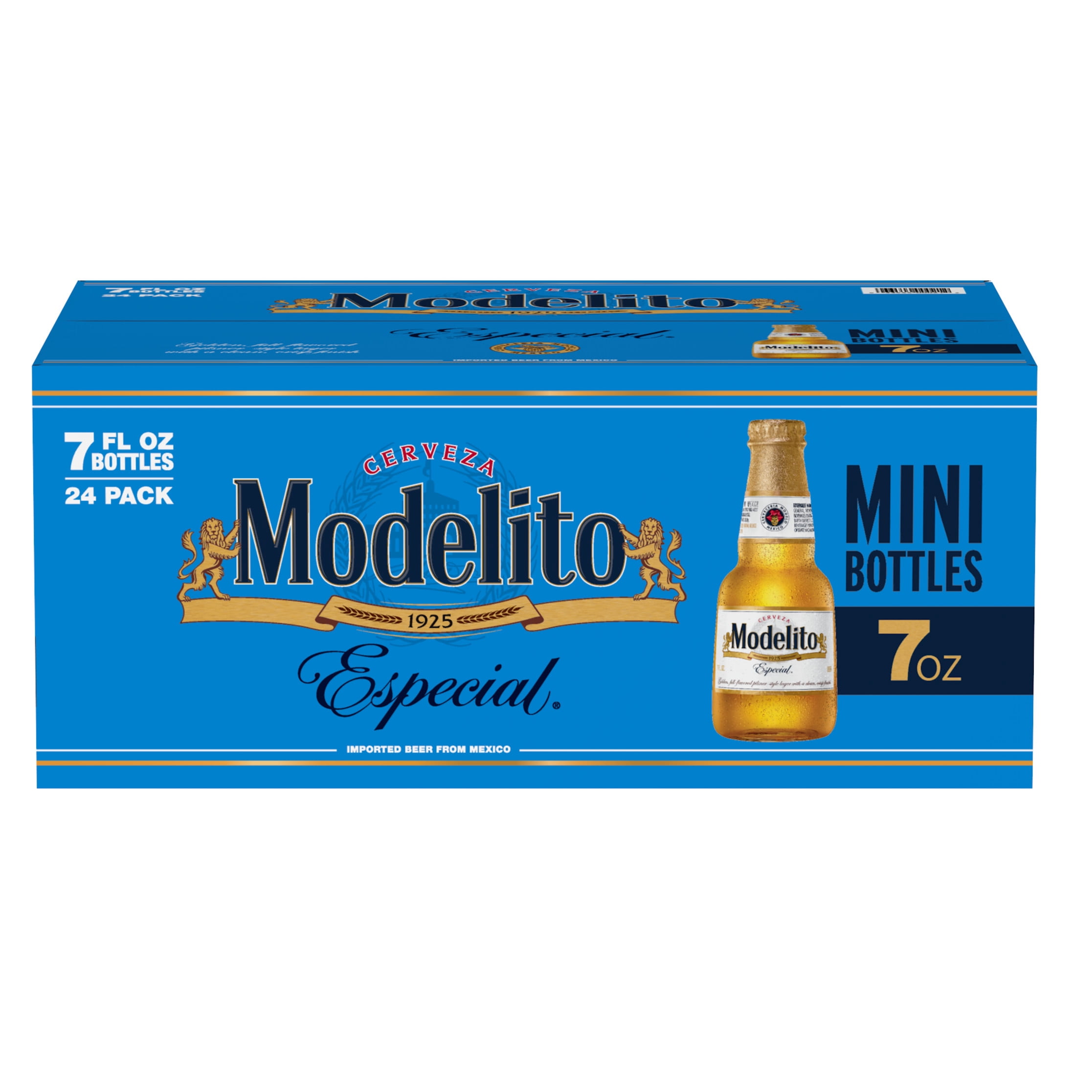 Modelo Especial Modelito Mexican Lager Import Beer, 24 pack, 7 fl oz Glass Mini Bottles, 4.4% ABV