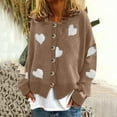 thumbnail image 2 of Vedolay Women's Cardigans Casual Cardigan Long Sleeve Knitted Sweater Khaki,2XL, 2 of 2