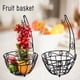 thumbnail image 5 of Cesta de fruta de hierro, cesta de fruta de metal simple para el hogar, cuenco con colgador de plátanos para organizador de mesa de comedor de cocina, 5 of 6