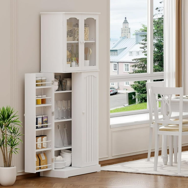 Modern freestanding pantry cabinet discount