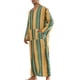 thumbnail image 4 of CAMISAS DE NOCHE RAYADAS INSPIRE CHIC para hombres, pijamas de manga larga con cuello en V, ropa de noche, naranja y verde, 4 of 4