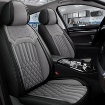 DIKSOAKR Car Seat Covers for Toyota Venza 2009-2021: 5 Seats Full Set Beathable Leather Car Seat Protectors - Gray