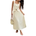 thumbnail image 4 of Womens Sleeveless Tank Top and Solid Color Midi Skirt Two Piece Set for Women Casual Summer Outfit Color XL, 4 of 9