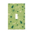 thumbnail image 1 of DouZhe 1-Gang Toggle Switch Wallplate, Green Angel Artwork Ball Decorative Wall Plates, 1 of 7