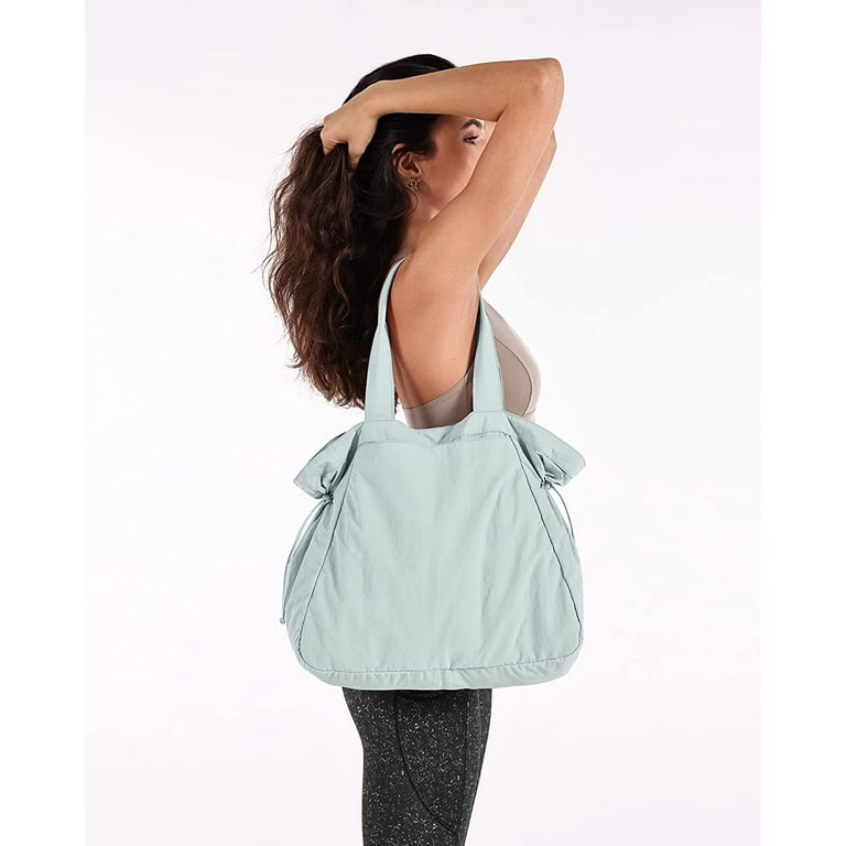 Women's Shoulder bags Travel Bags Nylon Ladies Leisure Tote Bag Female  Handbag-Light Green