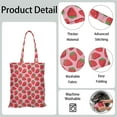 thumbnail image 5 of Cute Strawberry Canvas Tote Bag – Reusable Grocery Bag with Watercolor Red Berry & Kawaii Fruit Print for Strawberry Lovers & Summer Style Fans, 5 of 7