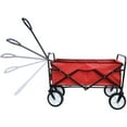 thumbnail image 3 of Toytexx Chariot Utilitaire Pliant avec Capacité de 176 Lb, Chariot Pliable avec Roues à 360° et Poignée Réglable pour Magasinage, Camping, Usage Extérieur, Rouge, 3 of 4