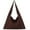 Brown, variant on Retro Suede Rivet Handbag Large Tote Handbag Shoulder Bags For Women (Coffee)