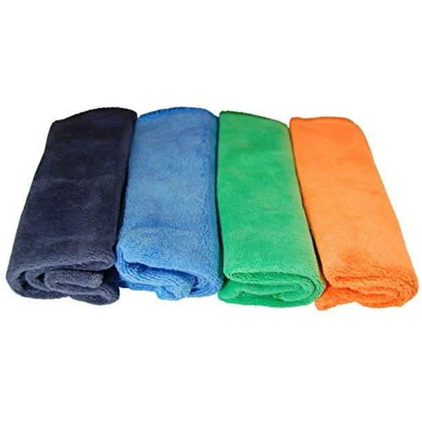 Serviettes/couvre-lits en Microfibre, Ultra Doux et Épais (Orange, Vert, Bleu, Gris)