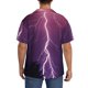 thumbnail image 3 of Balery Thunderstorm Violet Purple Camisa Casual de Manga Corta con Botones para Hombre, Texturizada, Estilo Cubano, para Playa, Verano-4X-Large, 3 of 5