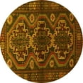 thumbnail image 1 of Ahgly Company Indoor Round Persian Yellow Traditional Area Rugs, 6' Round, 1 of 4