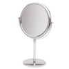 Jerdon 9 inch Diameter Tabletop Makeup Mirror with Adjustable Height, 5X-1X Magnification, Chrome Finish-Model JP4045C