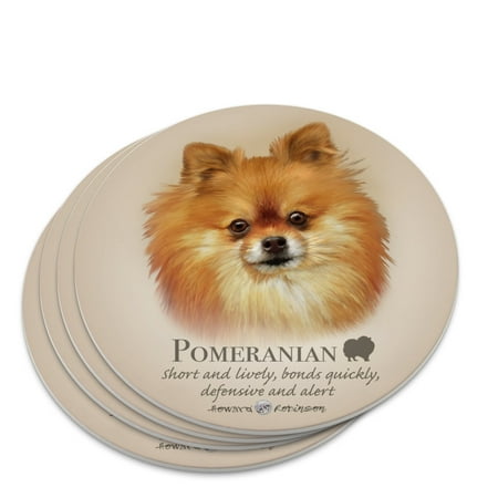 

Pomeranian Dog Breed Novelty Coaster Set