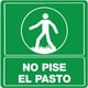 thumbnail image 2 of Señal restrictiva: "No pise el pasto" color verde y blanco. Plástico estireno calibre 40, resistente a exteriores, 20 x 20 cm. Señalamiento, Cartel, Letrero cuadrado, Señalización de medio ambiente., 2 of 4