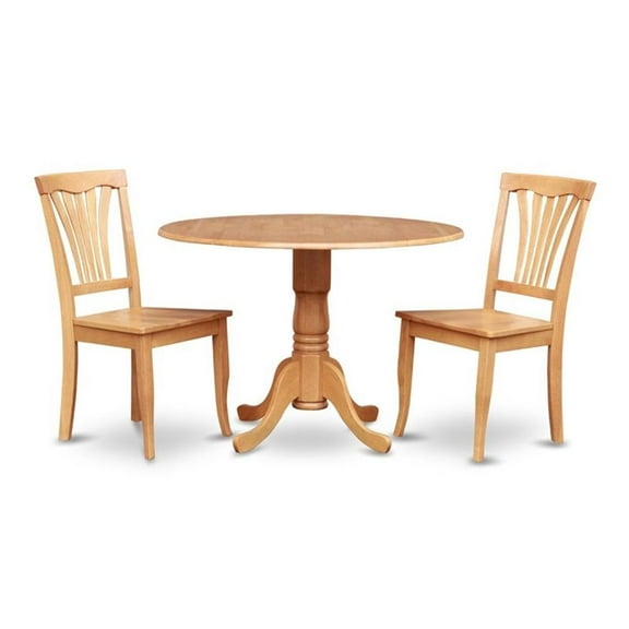 Bowery Hill 3-piece Traditional Wood Dining Set in Oak