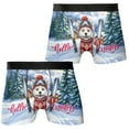 thumbnail image 3 of Hello Welcome Winter The Ski West Highland White Terrier Snowy Day All Over Print Boxer Briefs Underwear for Men Dad Westie Westy Dog Lover - 13013, 3 of 6