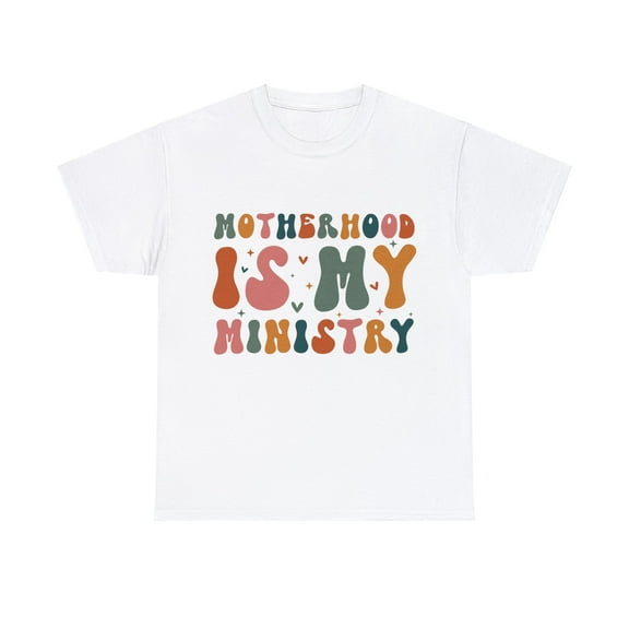 LIZZHOME Motherhood is My Ministry Tshirt, Mother Life Tee, Mother's Day Gift, Homeschool Shirt, Christian Mom Shirt ID-0131-JHZT