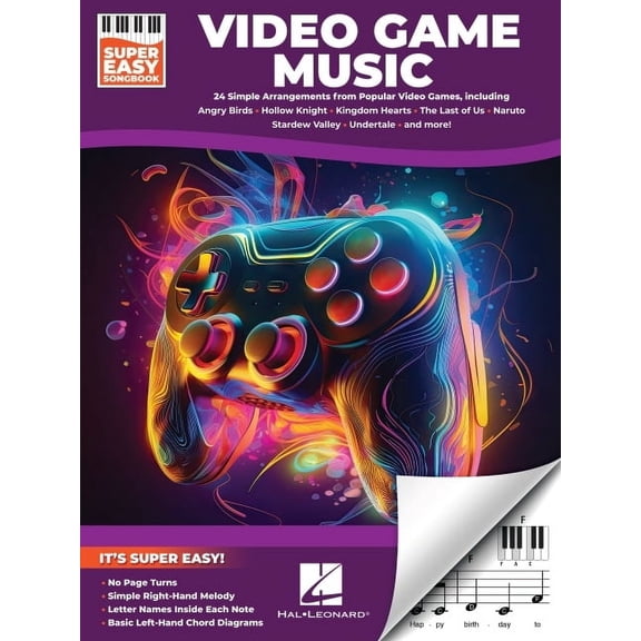 Video Game Music - Super Easy Songbook: 24 Iconic Themes from Beloved Games for Super Easy Piano, (Paperback)