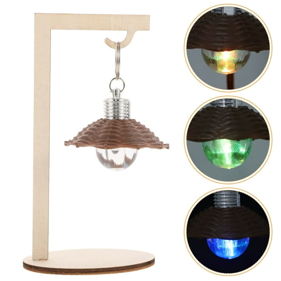 Masteelf Diy Table Lamp Kit Wood Puzzles Table Lamp Action Figures Lamp Polymer Clay Kit Table Light for Creative Diy Wooden Desk Lamp