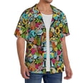 thumbnail image 4 of Xecao offers the Color Summer for Men's Casual Short-sleeved Shirt, a button-up collared shirt with a pocket, perfect for beach vacations and yacht travel in the Medium size., 4 of 7