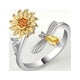 thumbnail image 4 of Anillo giratorio de girasol para mujer Antiestrés Ansiedad Descompresión Anillo de girasol BR  Rojo Verde, 4 of 5