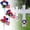 A+B+C, variant on Memorial Day Flowers for Cemetery,7 Heads Artificial Flower Patriotic Memorial Bouquet Red White and Blue Daisy Flowers for Grave 4th of July Cemetery Table Centerpiece Home Decor,1Pcs(Dark Blue)