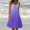 Purple, variant on Idoravan Womens Sleeveless Dresses Womens Fashion Holiday Summer Gradient Print Sleeveless Party Beach Dress