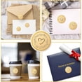 thumbnail image 4 of 25 Sheet 2" Heart Gold Foil Envelopes Stickers Self Adhesive Wreath Golden Certificate Awards Seals Serrated Edge 100Pcs Vintage Round Embossing Seal Labels for Wedding Birthday Graduation Invitation, 4 of 8
