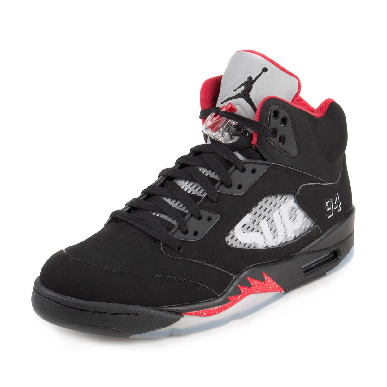 Nike Mens Air Jordan 5 Retro Supreme Black/White-Varsity Red 824371-001