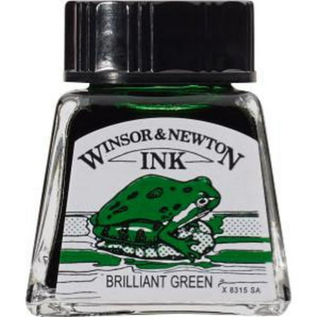 UPC: 0094376899894 | Winsor & Newton Drawing Ink  .5 oz. Bottle  Brilliant Green