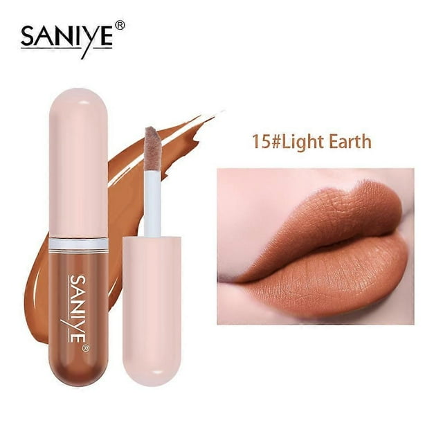 SANIYE Lip Gloss Matte Lipstick Velvet Waterproof Long-lasting Red Liquid