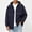 #374-Dark Blue, variant on Men Contrast Line Hooded Windbreaker Jacket Full Zip Lightweight Breathable Loose Fit Casual Outdoor Sports Daily Street Outerwear Coats Purple XXL Gifts for Father
