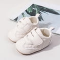 thumbnail image 4 of Huowey Newborn Walking Shoes Girl Boy Soft Sole Shoes Hook And Loop Strap Floor Sneakers Fall Winter Warmth Lovely Footwear,White,6-12 Months, 4 of 8