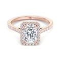 thumbnail image 2 of Delmar - Moissanite Radiant Cut Lab Diamond Engagement Ring With PavÃ© Band, 2 of 4