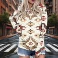 thumbnail image 1 of TaTaai Womens Long Sleeve Hooded Sweatshirt Retro Print Casual Pullover Loose Fit Vintage Graphic Hoodie Spring Fall Wear Gift, 1 of 5