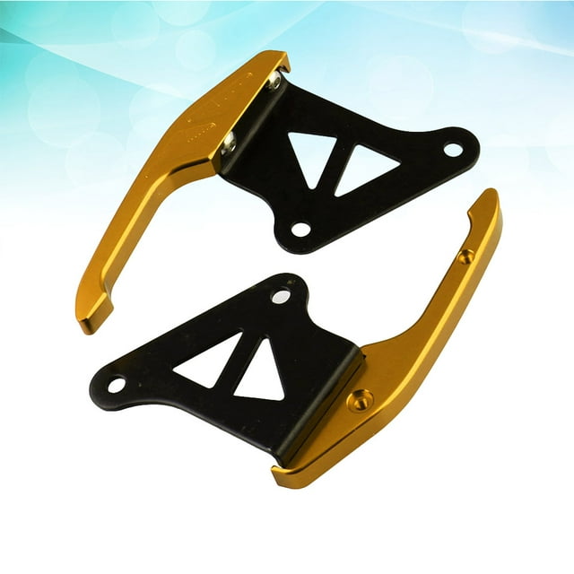unbranded 1Par Manija Trasera De Aluminio Dorado Para Motocicleta Con Estructura Duradera Y Montaje Simple