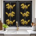 thumbnail image 2 of Dragon Flames Window Privacy Film, Yellow Dragons Abstract Modern Art Static Cling UV Sun Blocking Heat Control Window Tint Day and Night, Non-Adhesive One Way Windows Privacy Cover 19.6''x39.3'', 2 of 7